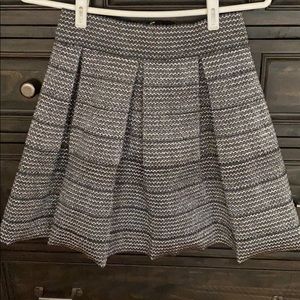 Ginger G pleated black and silver skirt